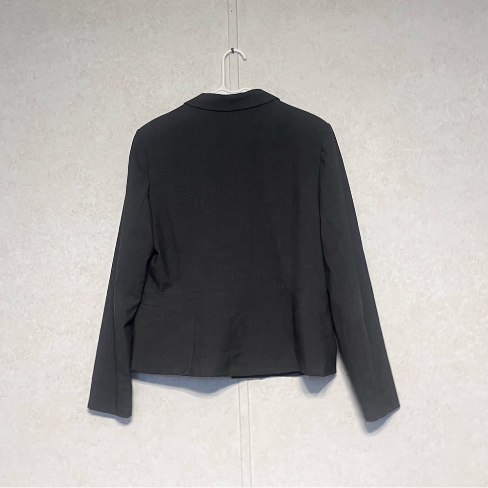 Worthington Size 18 Single Button Career‎ Notched Blazer Jacket Gray Long Sleeve - Picture 2 of 4